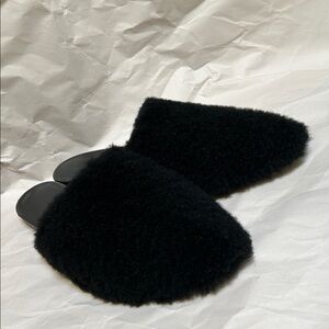 JENNI KAYNE Shearling Mule in BLACK